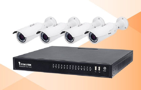 Indoor/Outdoor 4 Bullet Camera System - Self Install